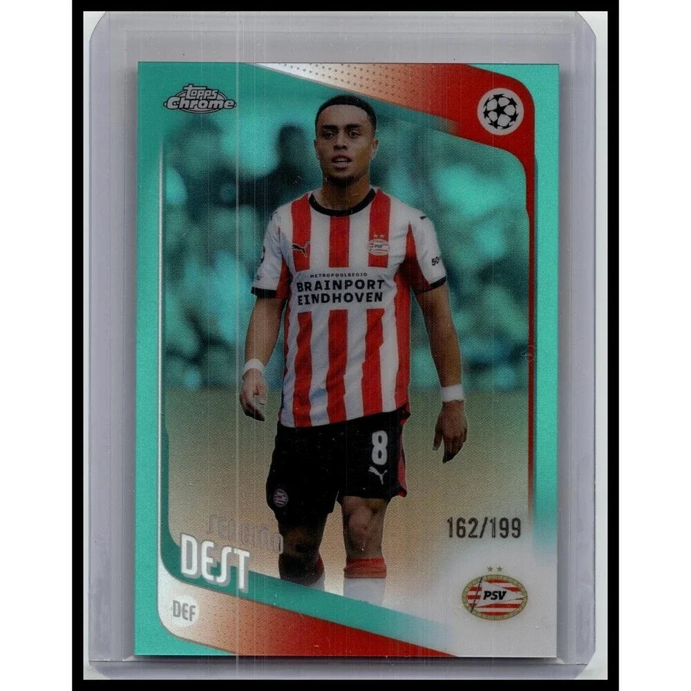 2025-26 Topps Chrome UEFA Sergiño Dest #169 PSV Eindhoven Pink Refractor #/250